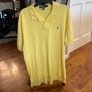 Polo Ralph Lauren soft touch Pima cotton size large yellow classic vintage polo